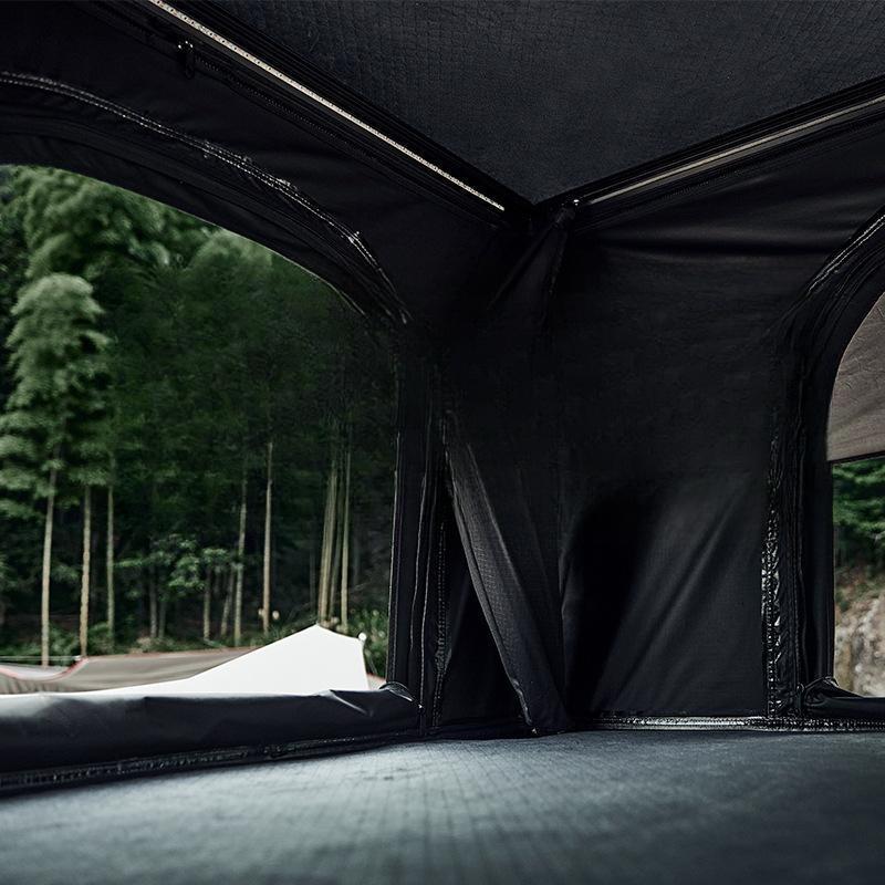 Aluminium Hard Shell Pop-up Roof Top Tent Sleeps 2 Man Rooftop Tent with 2 pcs LED Strip Lights | Bestrooftoptents.com