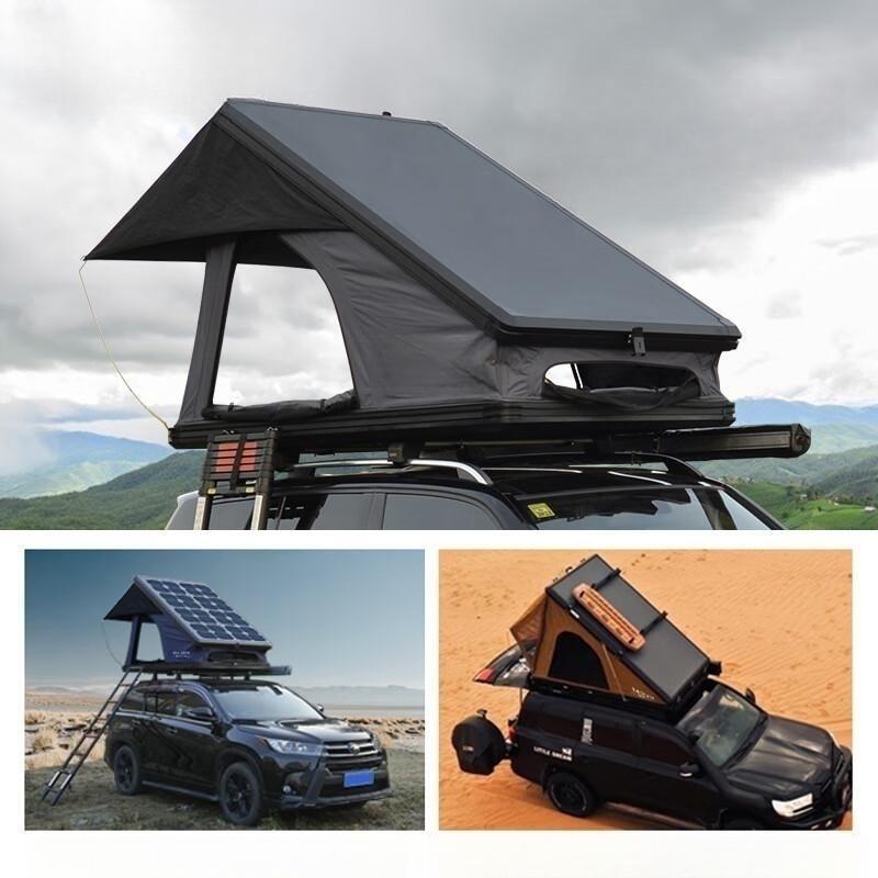 Clam Shell Roof Top Tent Sleeps 2 Person Aluminum Rooftop Tent with Accessory Channels for Bike, Skis, Surf Boards, Snowboard, Kayak | Bestrooftoptents.com