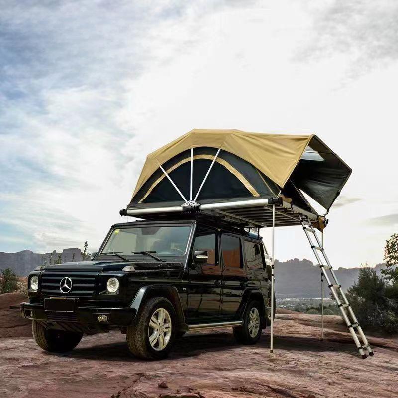 Ultra Compact Soft Shell Roof Top Tent Ultra-lightweight Fold Out Rooftop Tent Sleeps 2/3/4 Man Roof Tent for MPV, SUV, Pickup, Trailer | iKamping S2