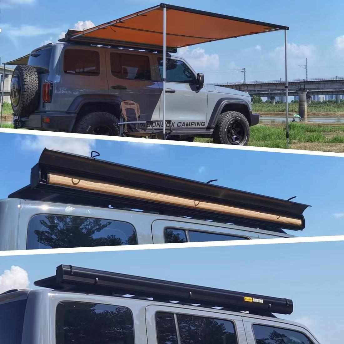 Car Awning Retractable Vehicle Awning/Van Awning/4WD Awning/SUV Awning/Truck Awning/Overland Awning with LED Strip Lights