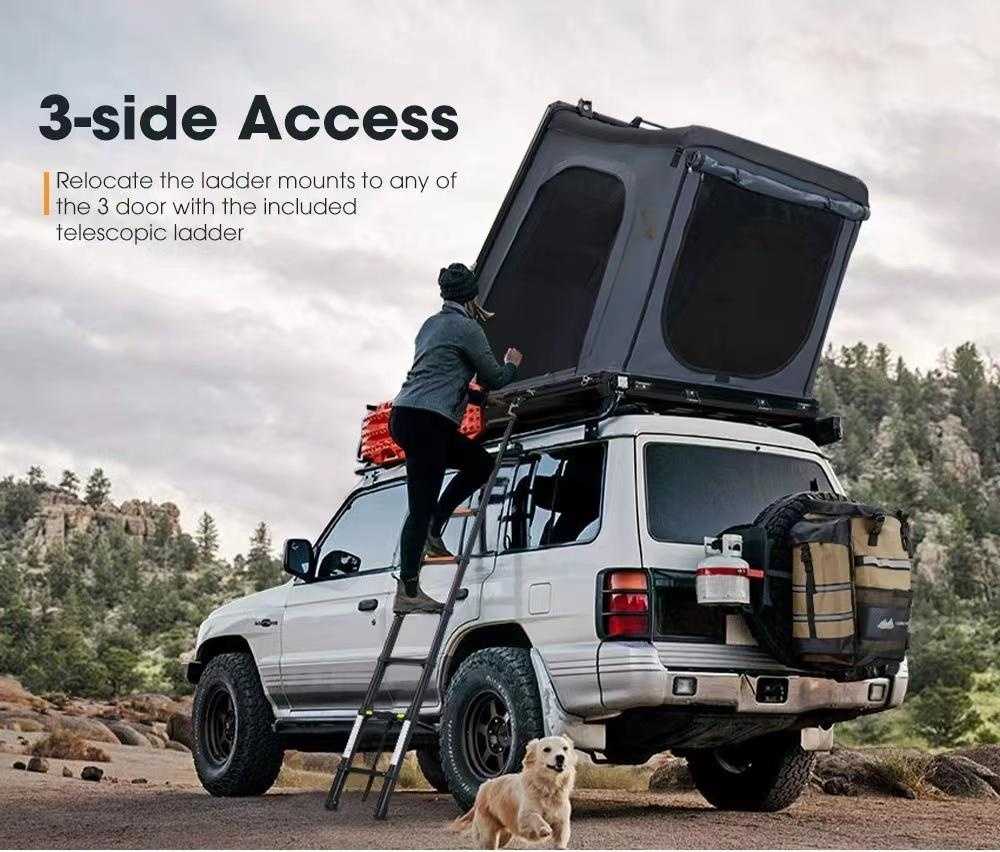 3 Side Doors for Clamshell RTT Hardshell Rooftop Tents Sleeps 2/3 Person Clamshell RTT | Bestrooftoptents.com