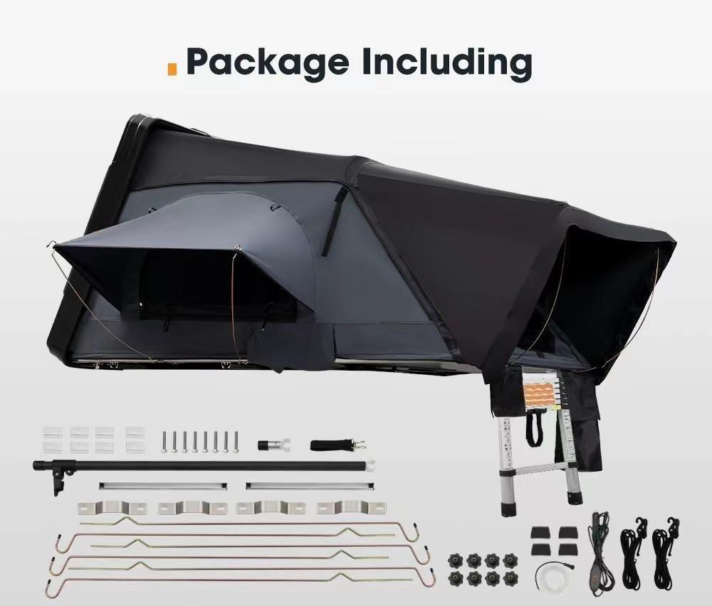 Package Information for ABS Hard Shell Roof Top Tent Fold Out Roof Top Tent Sleeps 3/4 Person Roof Top Tents | Bestrooftoptents.com