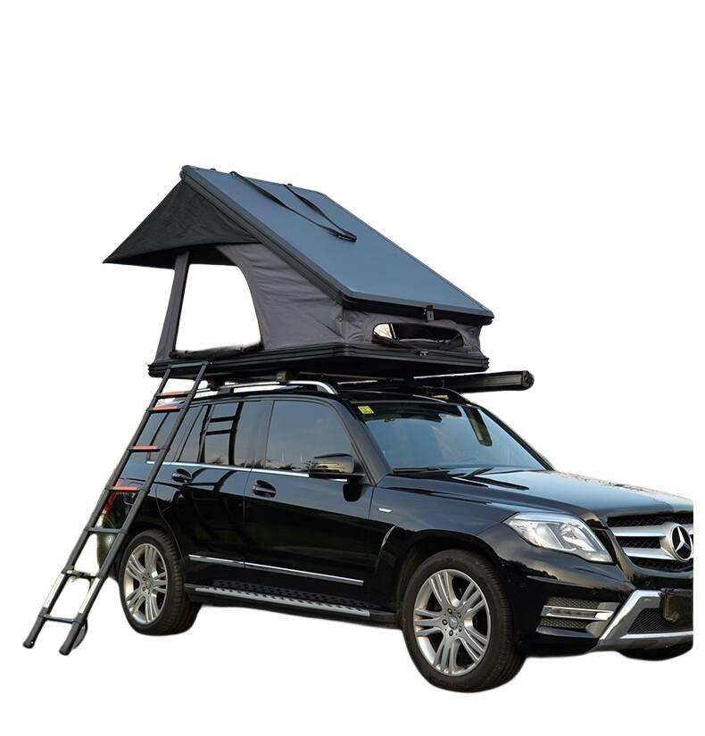 Newest Clam Shell Roof Top Tent Sleeps 2 Person Aluminum Rooftop Tent with Accessory Channels for Bike, Skis, Surf Boards, Snowboard, Kayak | Bestrooftoptents.com